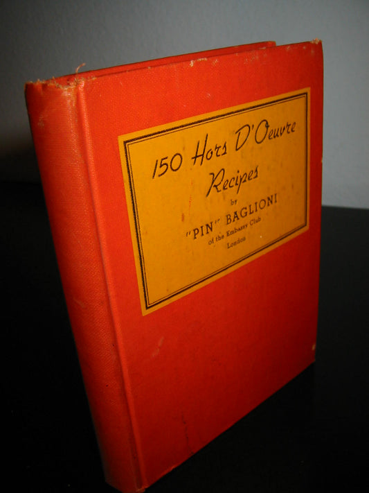 Pin Baglioni Embassy Club London Recipe Book 150 Hors D Oeuvres - Designer Unique Finds 