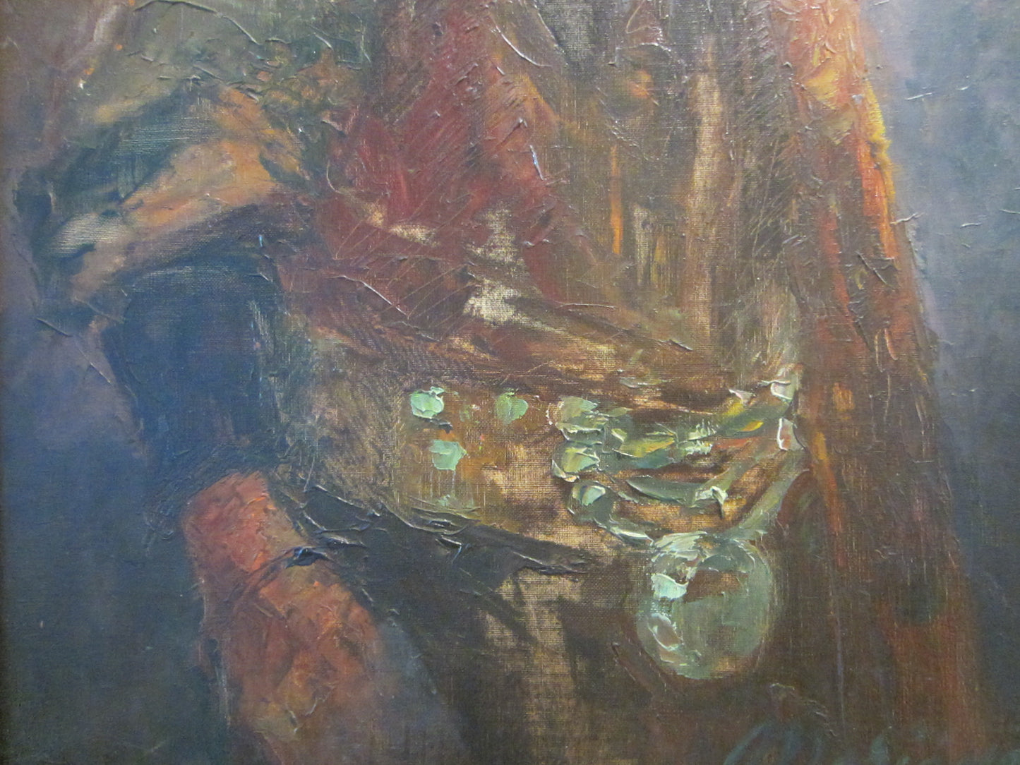 Impressionist Ethnic Portrait Oil On Canvas Signed Mariano Folque