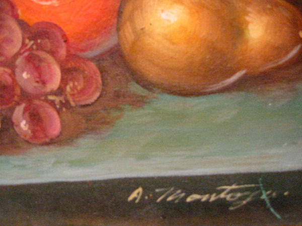 A Montoya Spanish Still Life Fruits Oil On Canvas - Designer Unique Finds 
 - 3