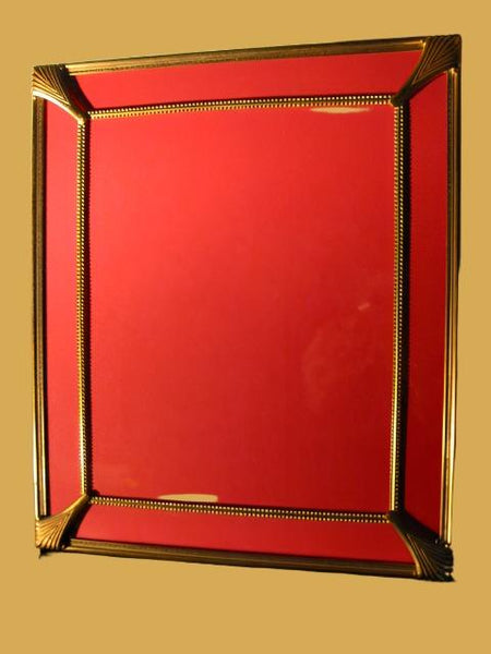 Brass Picture Frame Self Stand Floral Border