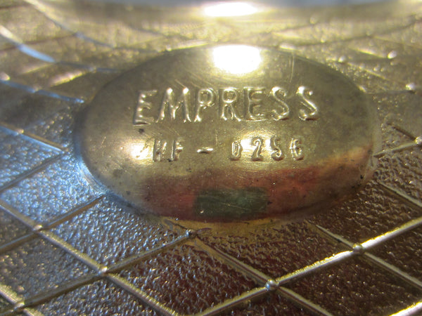 Empress Art Deco Metal Jewelry Box Floral Design Markers Mark - Designer Unique Finds 