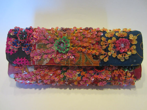 Beaded Clutch Laura Lees Designs Sequined Purse