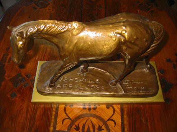 Ben Johnson Bronze Horse Sculpture The Versatile Appaloosa - Designer Unique Finds 