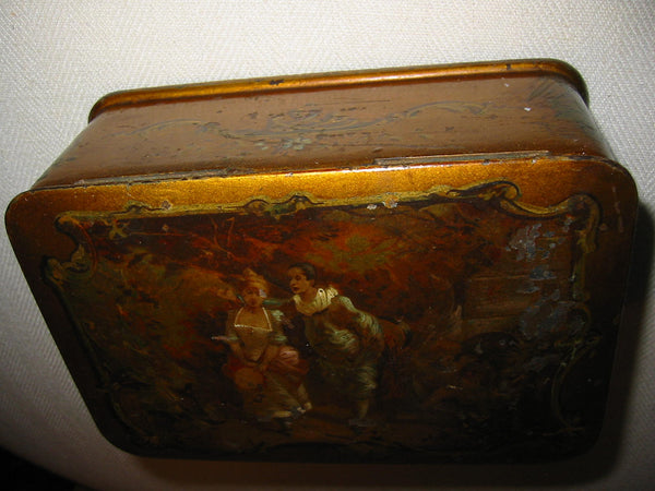 Milan Baroque Romantic Jewelry Box Hand Painted Distressed Hinged - Designer Unique Finds 
 - 6