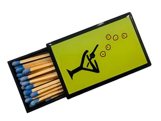 Black Lacquer Martini Swizzle Bubbles Loose Matches Keepsake Box