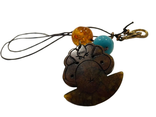 Asian Jade Pendant Artisan Folk Art Necklace