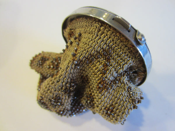 Victorian Bacchus Crochet Beaded Pouch Coin Purse - Designer Unique Finds 