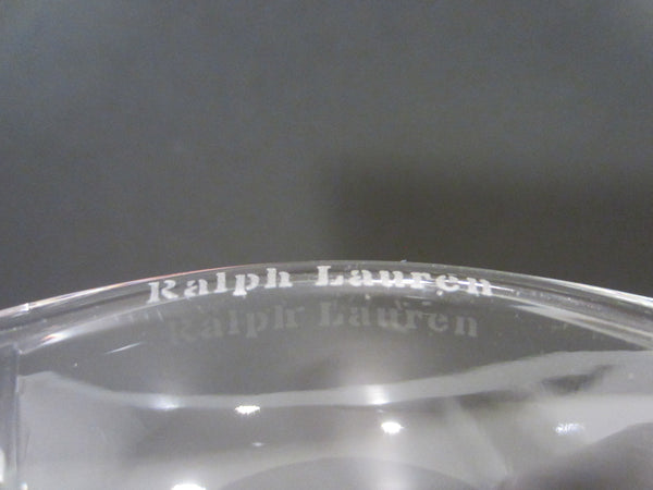 Ralph Lauren Modern Glass Candle Holders With Signature