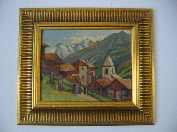 Freeman G Muir Signed Oil On Canvas Board Provenance Titled Switzerland