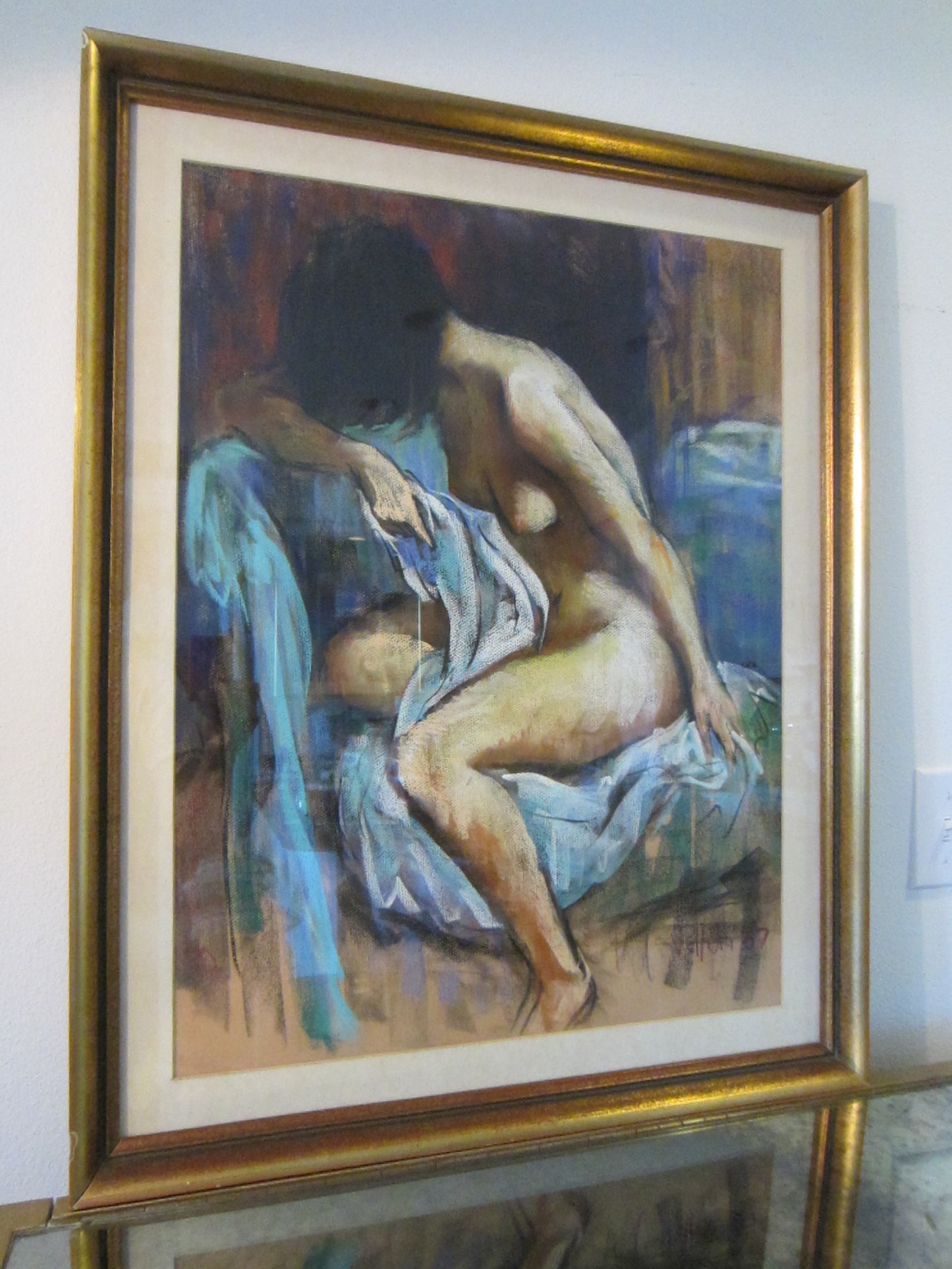 Velletri 67 Portrait Gouache Signed Scripted Original Frame