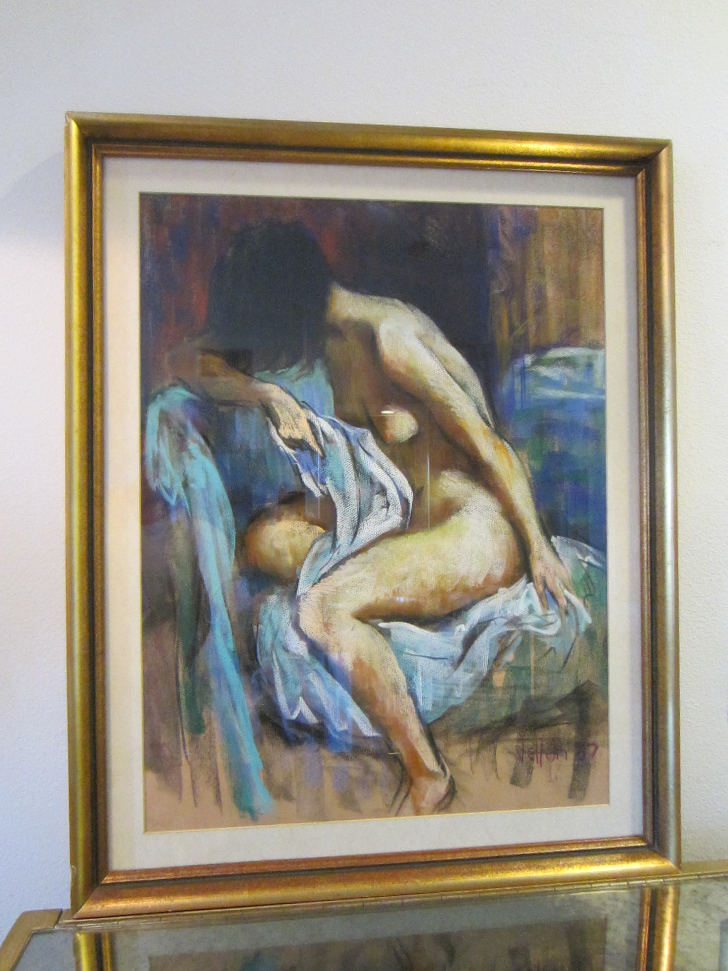 Velletri 67 Portrait Gouache Signed Scripted Original Frame