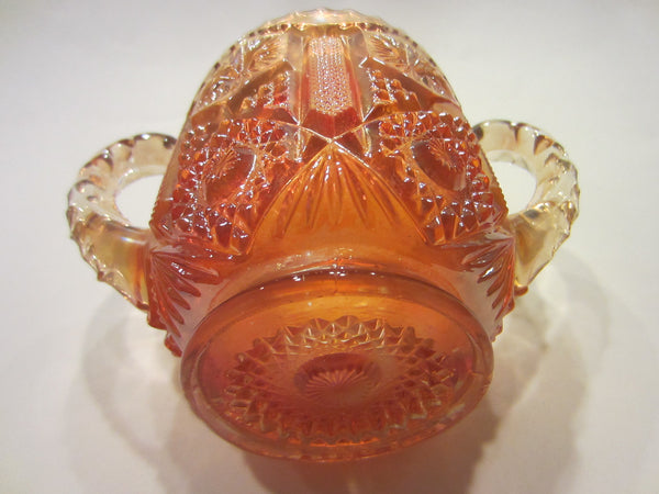 Marigold Imperial Glass Creamer Sugar Pressed Carnival - Designer Unique Finds 
 - 2