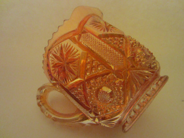 Marigold Imperial Glass Creamer Sugar Pressed Carnival - Designer Unique Finds 
 - 4