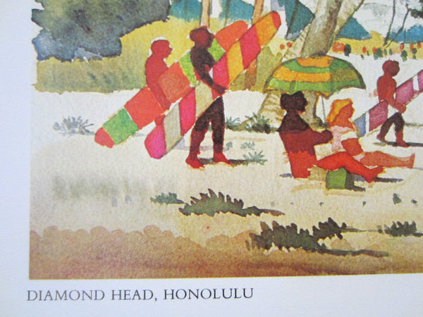 Don Kingman Diamond Head Honolulu 1970's Signed Lithograph - Designer Unique Finds 
 - 2