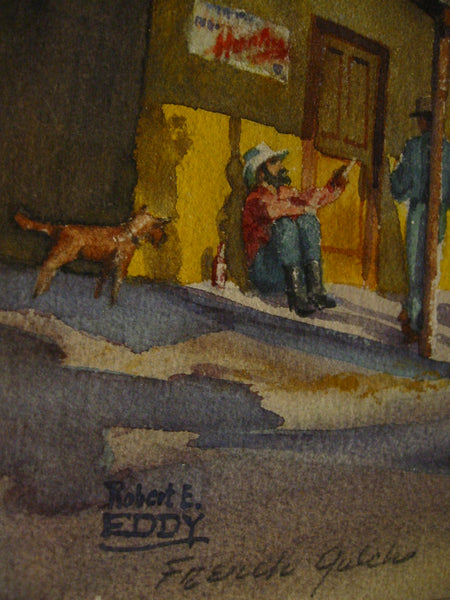 Robert E Eddy French Gulch Watercolor California Artist Signed