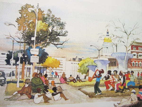 Dong Kingman Jazz Concert In The Park Atlanta Signed Scripted Print
