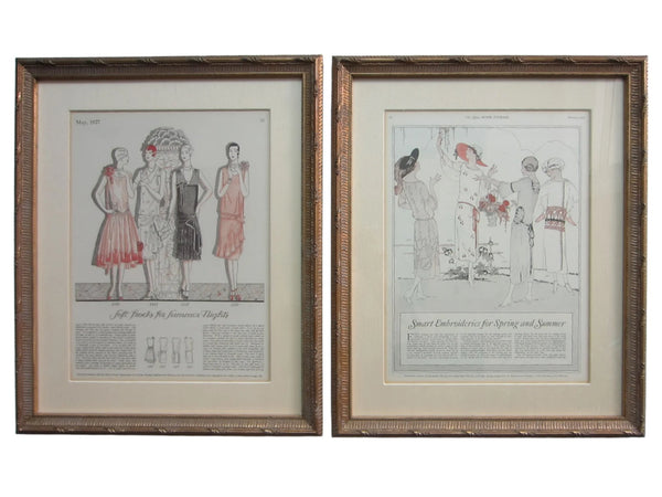 Illustrated Ladies Home Magazine Fashion Prints Circa 1920 s