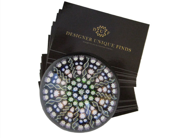 Pertshire Millefiori Glass Paperweight Signed Crieff Scotland - Designer Unique Finds 