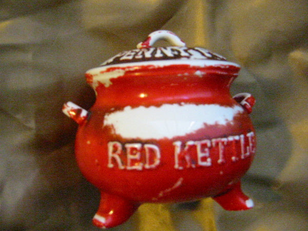 Ceramic Bank Red Kettle Penny Pot By Lego Japan - Designer Unique Finds 
 - 8