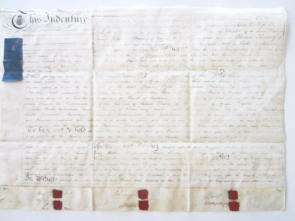 Antique Ephemera Wedding Certificate Scripted Stamped Sealed - Designer Unique Finds 