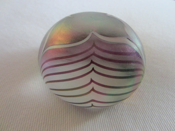 Luminous Opalescent  Glass Paperweight - Designer Unique Finds 