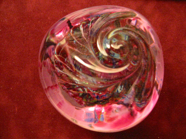 Murano Rainbow Paperweight Square Night Light