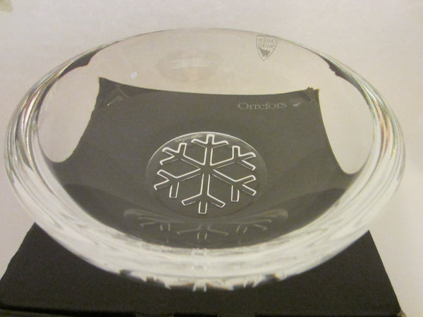 Orrefors Sweetie Snowflake Sweden Clear Crystal Bowl - Designer Unique Finds 
 - 1