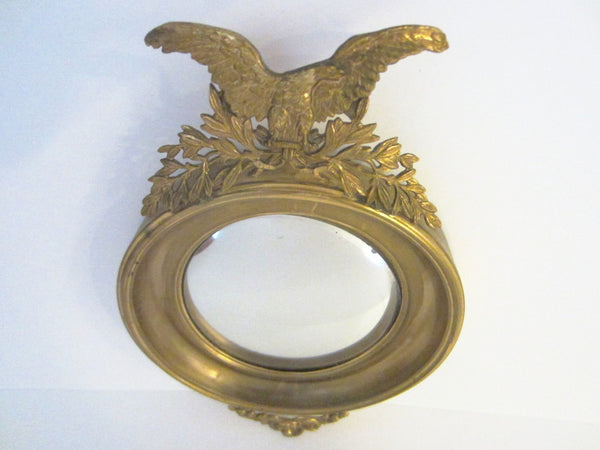 Empire Style Eagle Crest Colonial Convex Ormolu Mirror