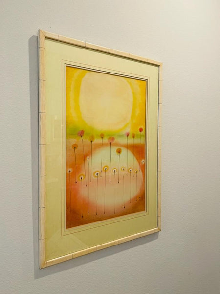Still Life The Sunshine The Flowers Abstract Signed Gouache