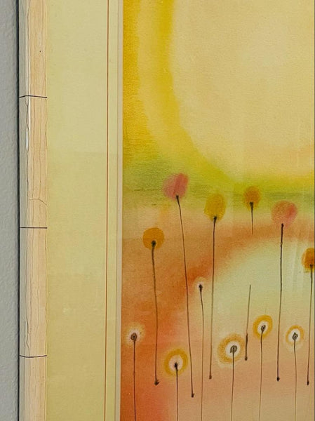 Still Life The Sunshine The Flowers Abstract Signed Gouache