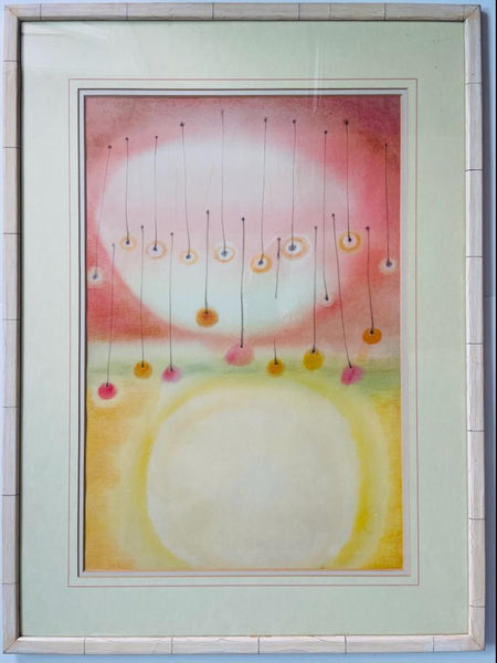 Still Life The Sunshine The Flowers Abstract Signed Gouache