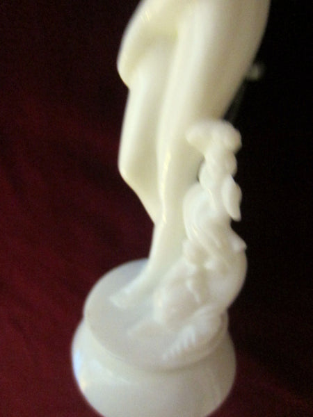 White Resin Mid Century Figure Made in Hong Kong - Designer Unique Finds 