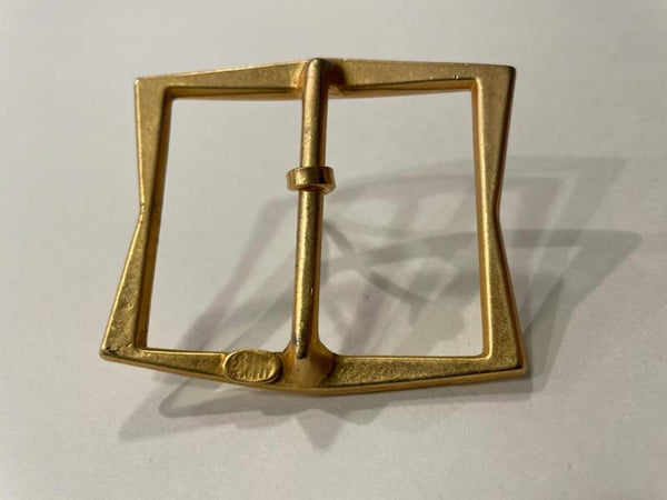 Mid Century Brass Blet Buckle W Cartouche Mark