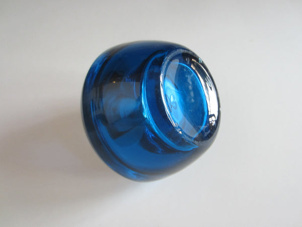 Mid Century Modern Cobalt Glass Japan Table Lighter - Designer Unique Finds 