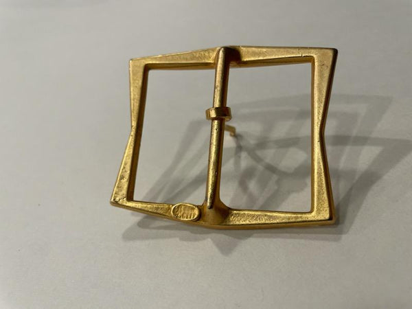 Mid Century Brass Blet Buckle W Cartouche Mark