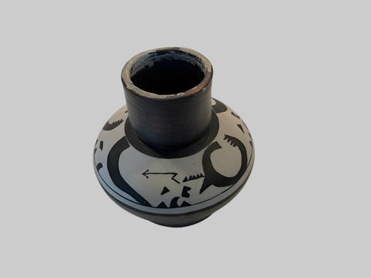 Dragon Pot Santa Clara Pueblo Signed Monogrammed Numbered
