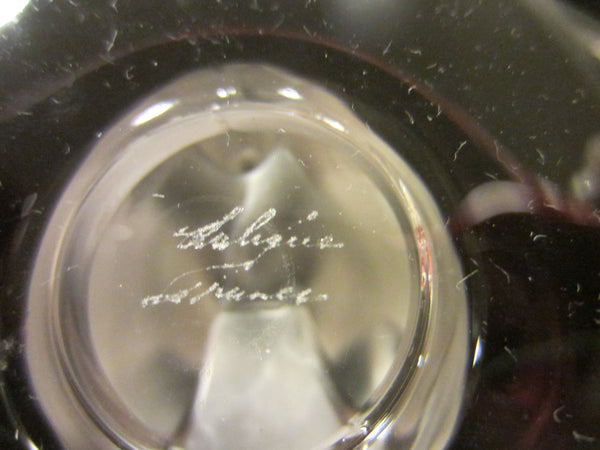 Lalique France Crystal Frosted Swan Dish