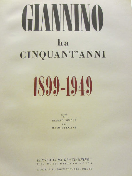 Giannino Ha Cinquant Anni Illustrated Italian LE Historic Restaurant Book - Designer Unique Finds 
 - 2