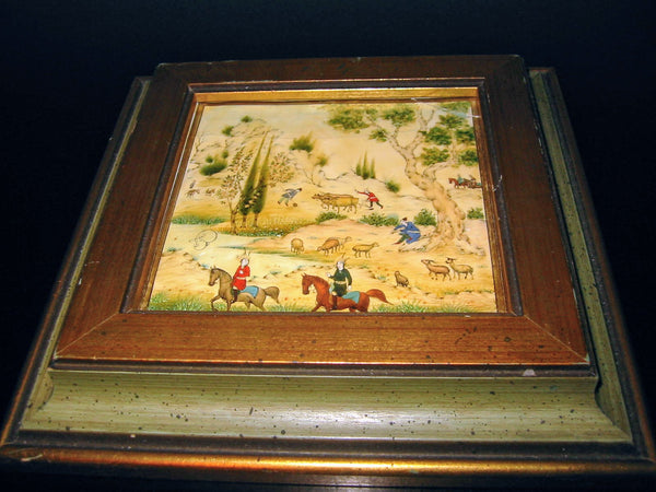 Miniature Painting Haji Mosavvar Olmolki Scripted Signed