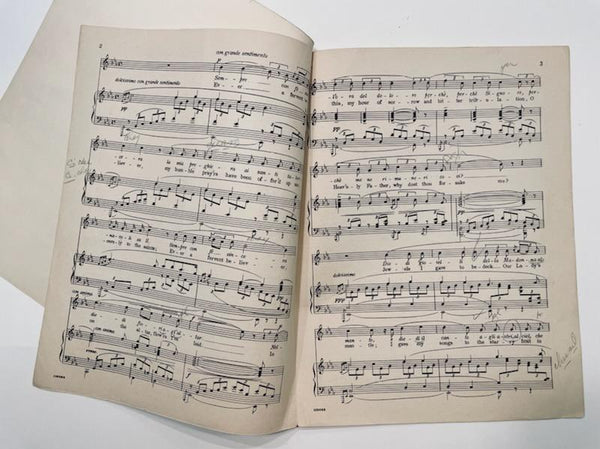 Tosca Composed Manuscripts By Giacomo Puccini Ephemera Copyright 1906 G Ricordi New York