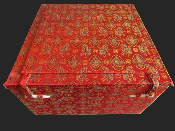 Asian Monogram Fabric Keep Sake Square Box