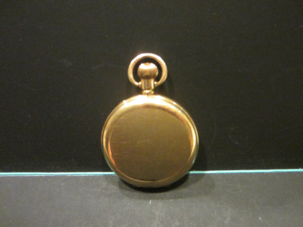 Waltham Hunter Pocket Watch Gold Plated Marquis Triple Case Moon Face 15 Jewels - Designer Unique Finds 