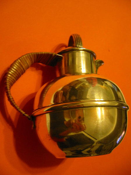 Silver Art Deco Teapot Wicker Handle Etched Hallmarks - Designer Unique Finds 
 - 7