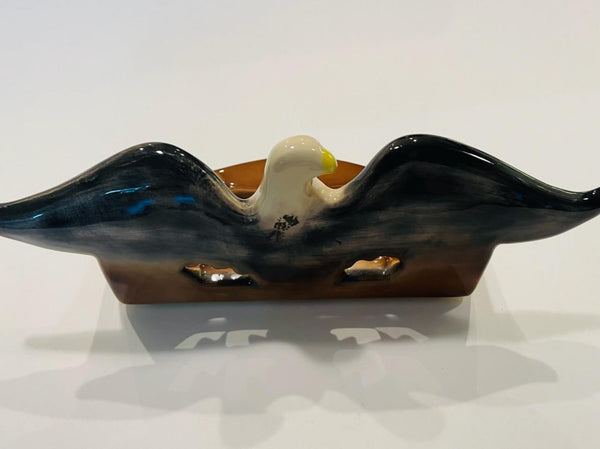 Mid Century Modern Glazed Eagle Ceramic Dresser Tray