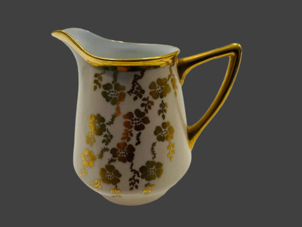 Germany Brief Set Candy Bowls Salt Shaker Cream Jar Gold Flowers