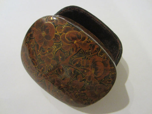 Hand Made In India Lacquer Floral Jewelry Box 