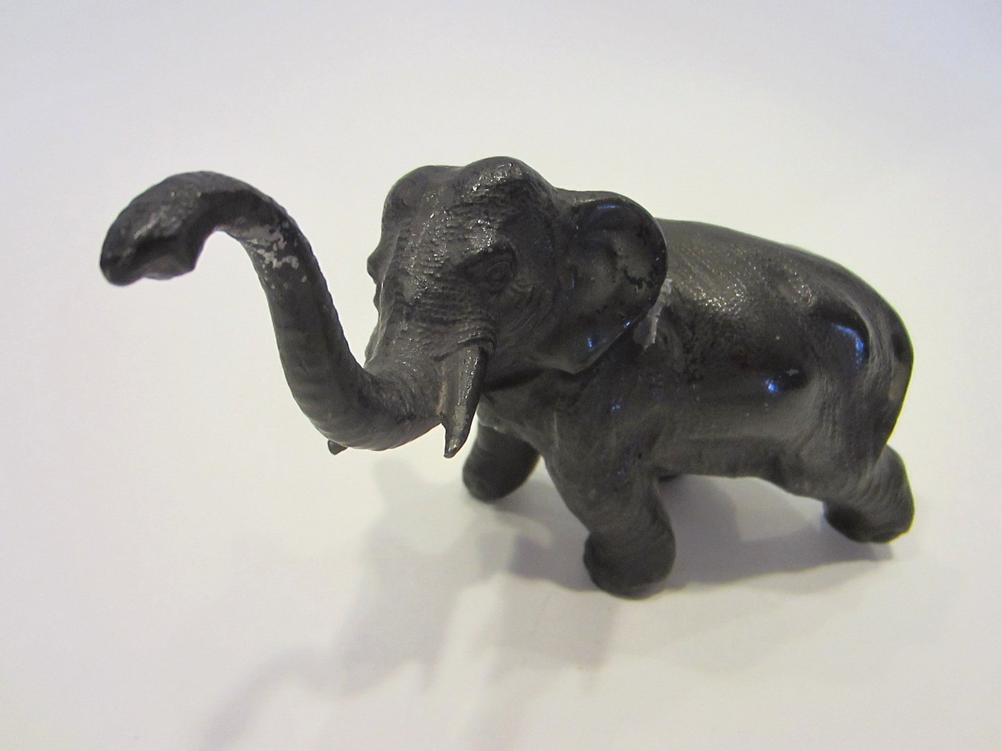 Dark Metal Elephant Statue Made in Japan - Designer Unique Finds 
