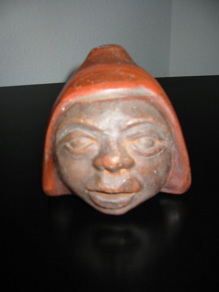 Chilean Ceramic Figure Head Terracotta Signature Portait Pottery - Designer Unique Finds 
 - 3