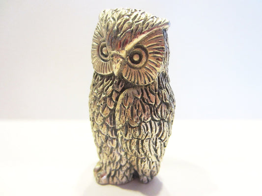 Peltro Italy Silver Miniature Owl - Designer Unique Finds 
 - 1