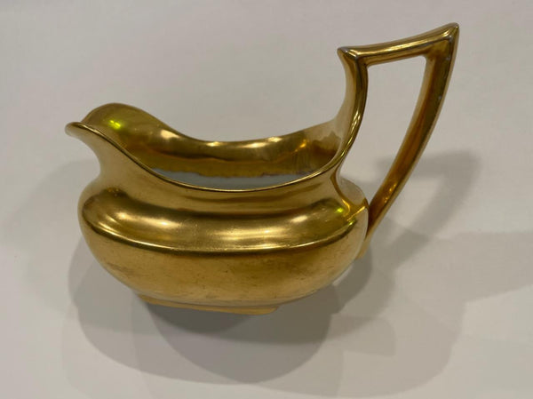 Hall Glo Gold Brief Six Piece Breakfast Set Gold Decorated Marked